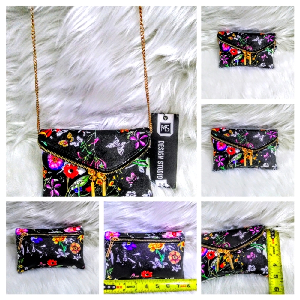 (NEW)! Cute! Vivid! Floral Clutch Bag! :-)